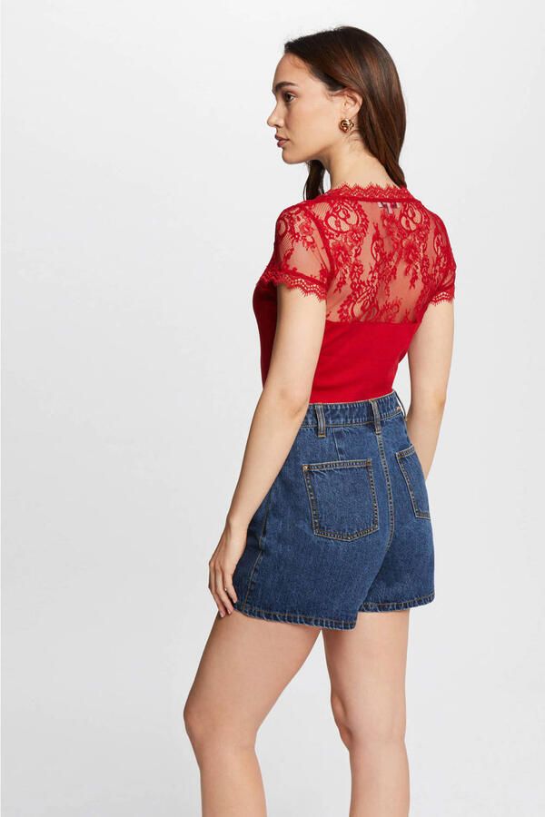 Morgan semi-transparante top