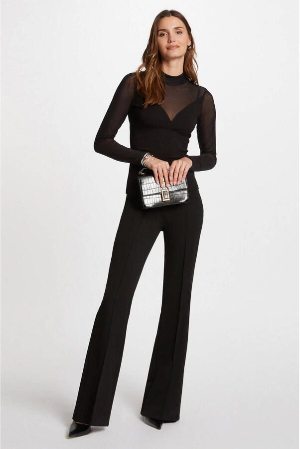 Morgan semi-transparante top zwart - Foto 3