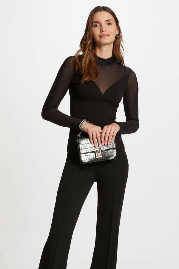 Morgan semi-transparante top zwart - Foto 2