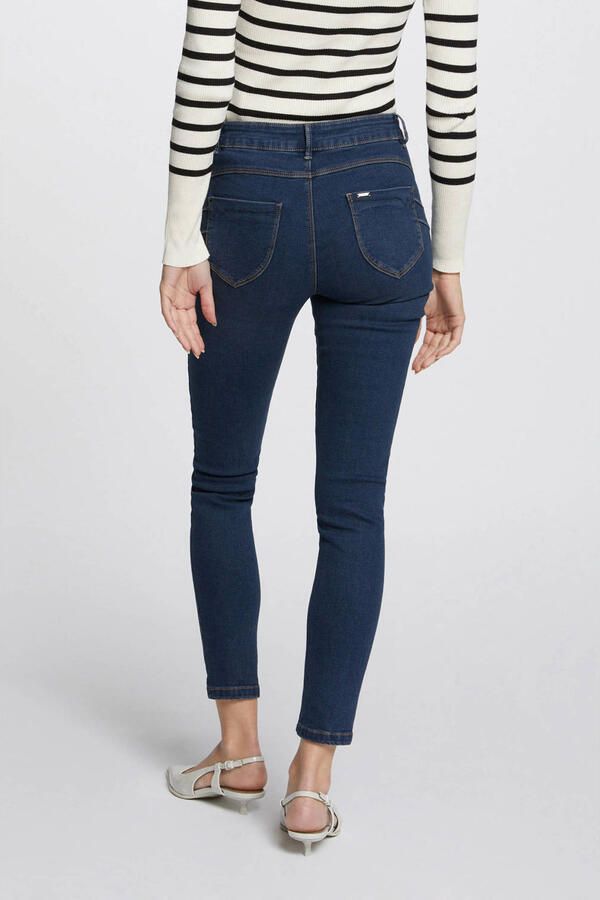 Morgan skinny jeans dark blue denim