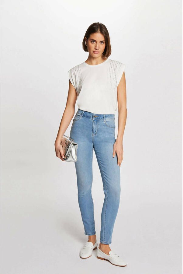 Morgan skinny jeans light blue denim