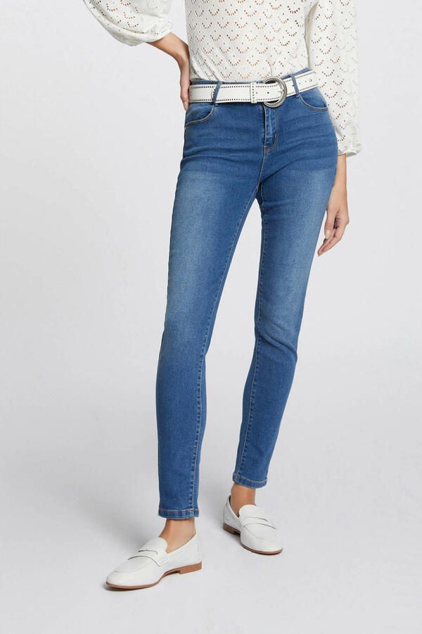 Morgan skinny jeans medium blue denim