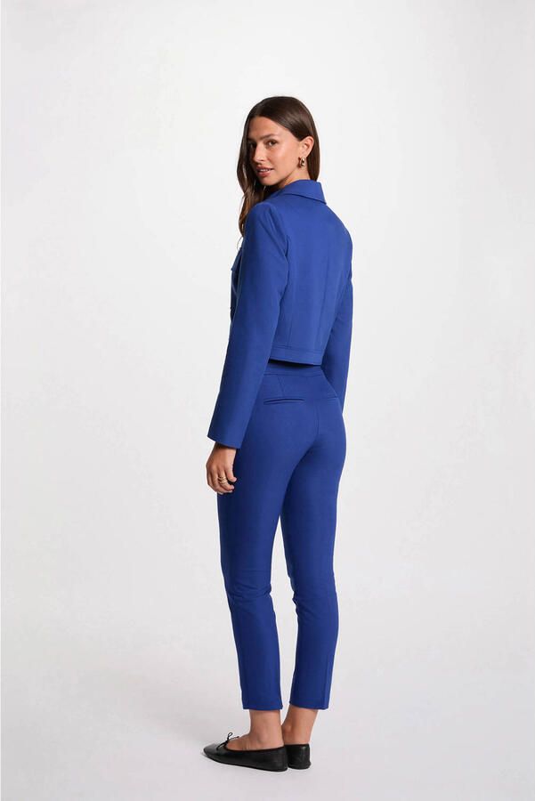 Morgan skinny regular waist broek blauw - Foto 2