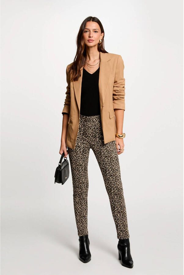 Morgan skinny regular waist broek bruin - Foto 2