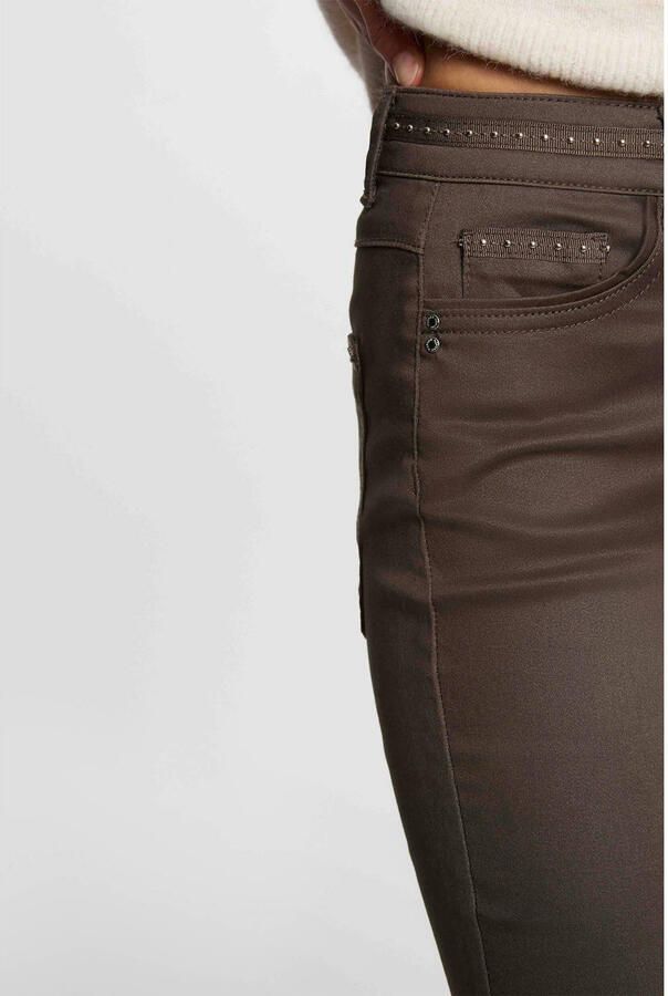 Morgan skinny tregging met studs donkergroen - Foto 2
