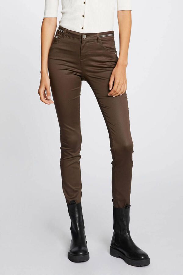 Morgan slim fit broek bruin - Foto 2