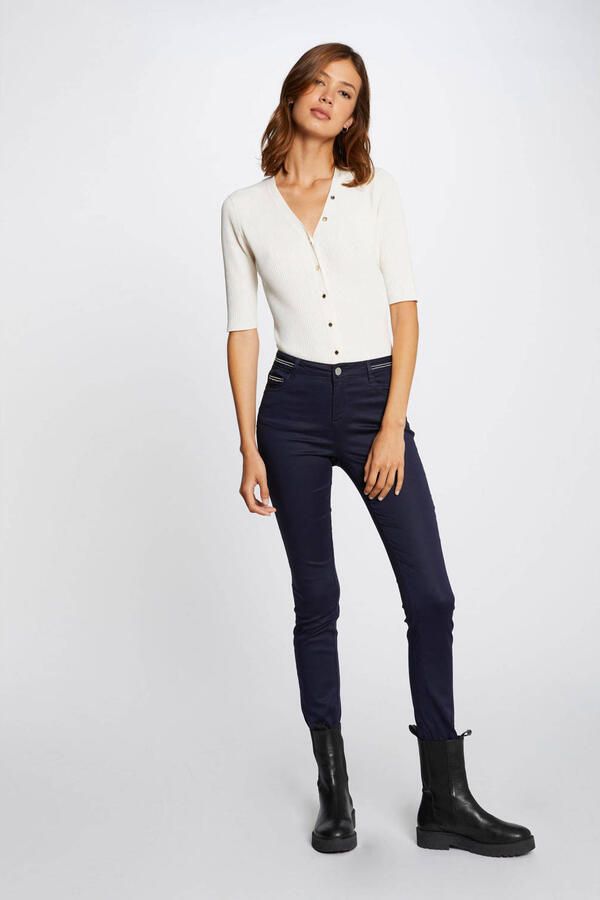 Morgan slim fit broek donkerblauw - Foto 2