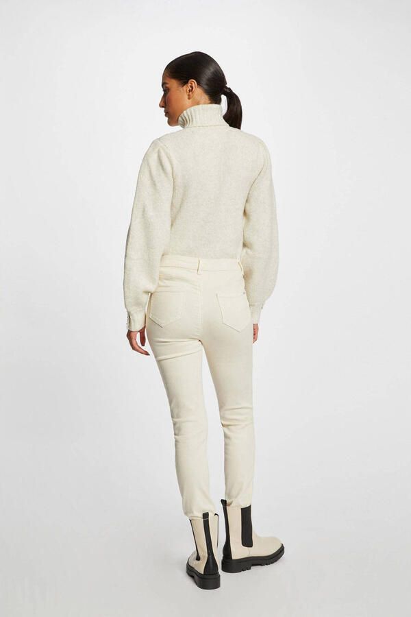 Morgan slim fit broek ecru - Foto 2