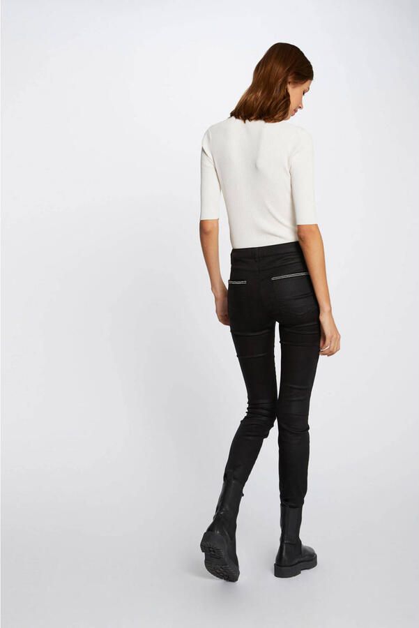 Morgan slim fit broek zwart