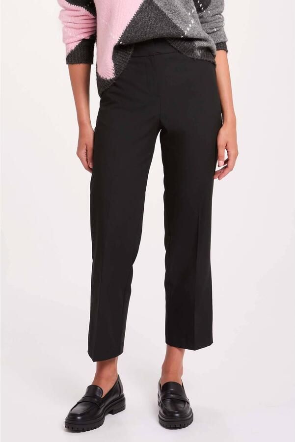 Morgan slim fit cropped broek zwart