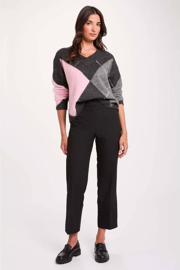 Morgan slim fit cropped broek zwart - Foto 3