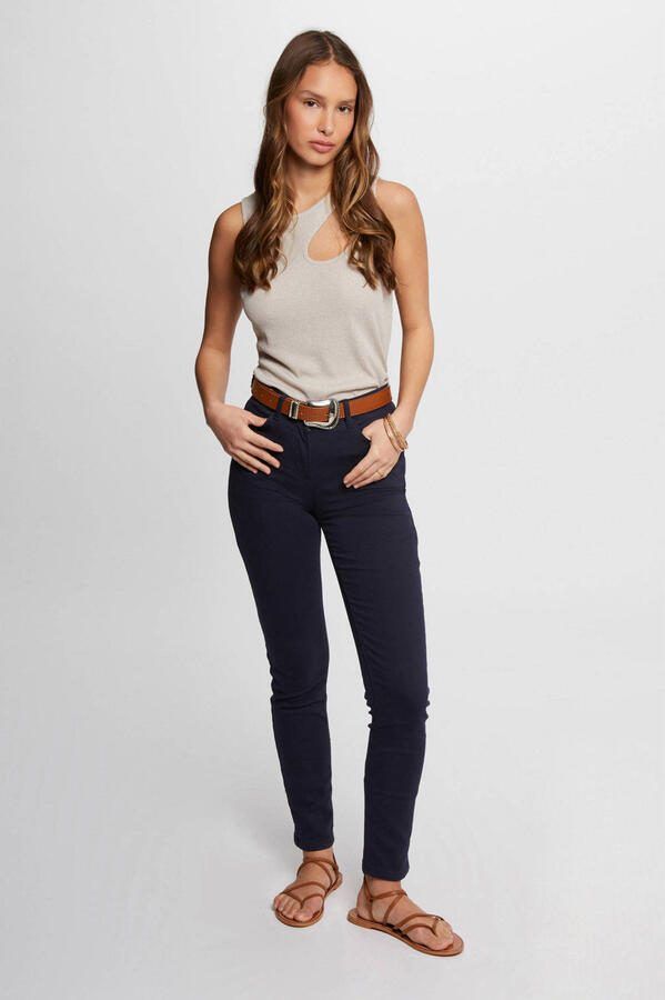 Morgan slim fit jeans marineblauw