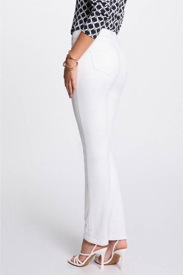 Morgan slim regular waist broek wit - Foto 3