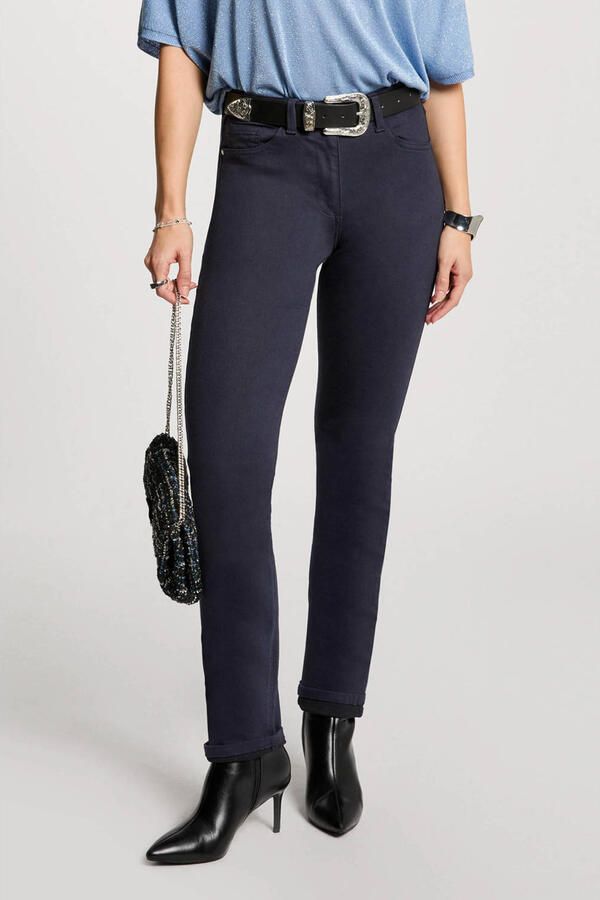Morgan slim regular waist casual broek marine
