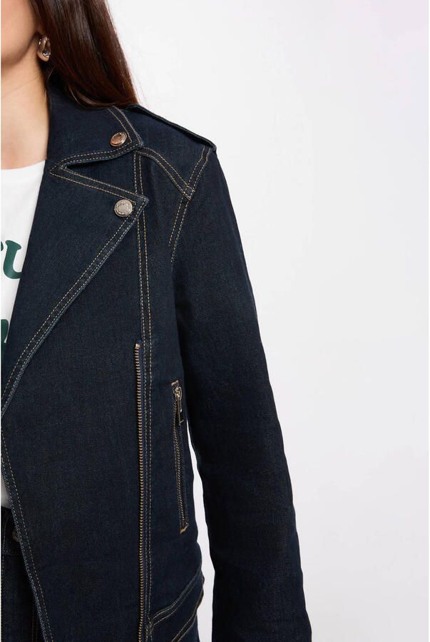 Morgan spijkerjas dark blue denim - Foto 2
