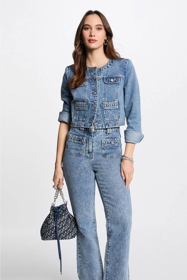 Morgan spijkerjas medium blue denim