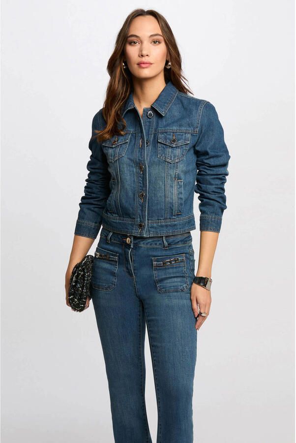 Morgan spijkerjas medium blue denim
