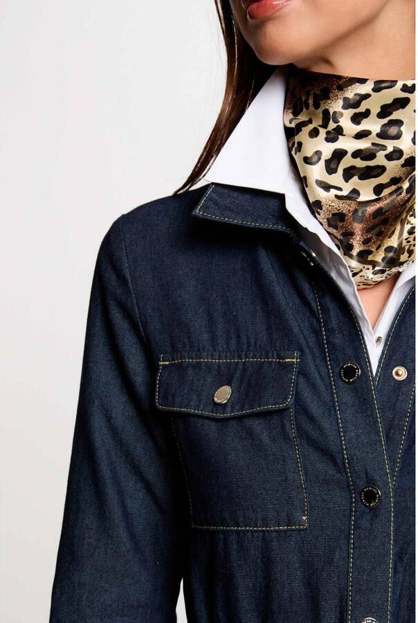 Morgan spijkerjurk dark blue denim