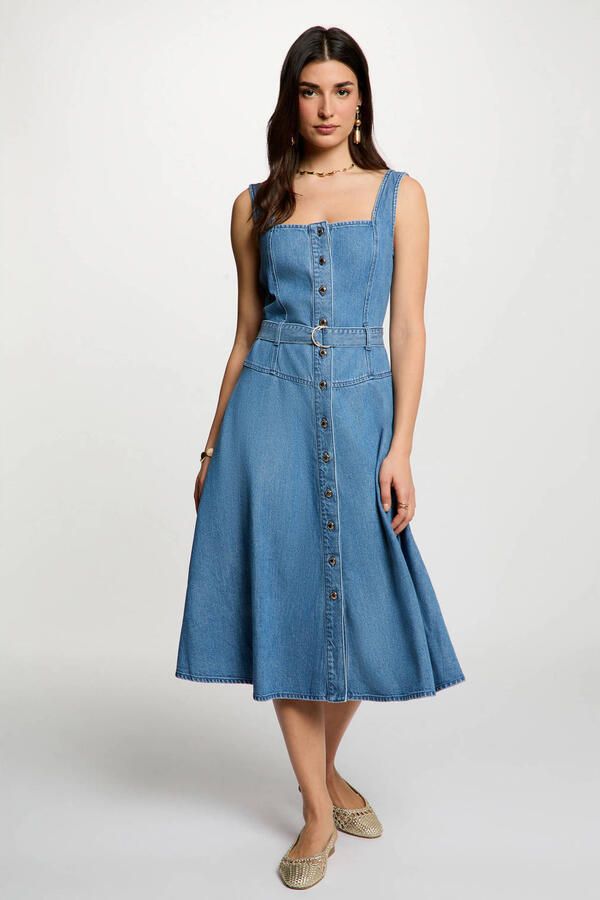 Morgan spijkerjurk medium blue denim