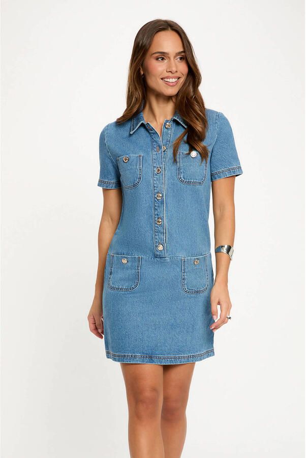 Morgan spijkerjurk medium blue denim