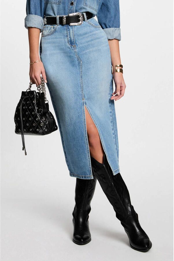 Morgan spijkerrok light blue denim - Foto 3