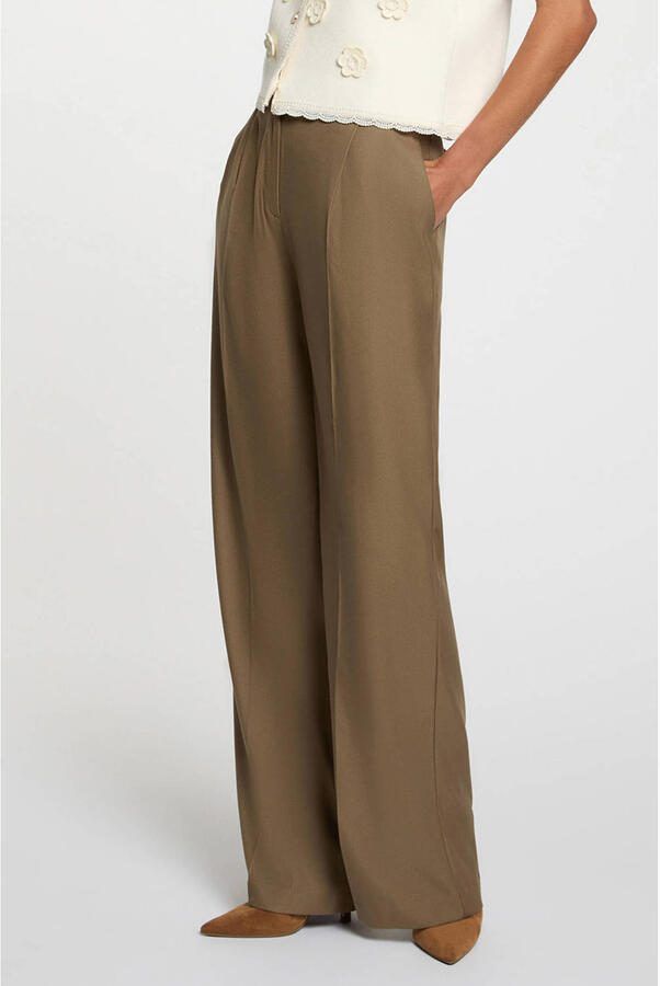Morgan straight high waist pantalon kaki - Foto 3