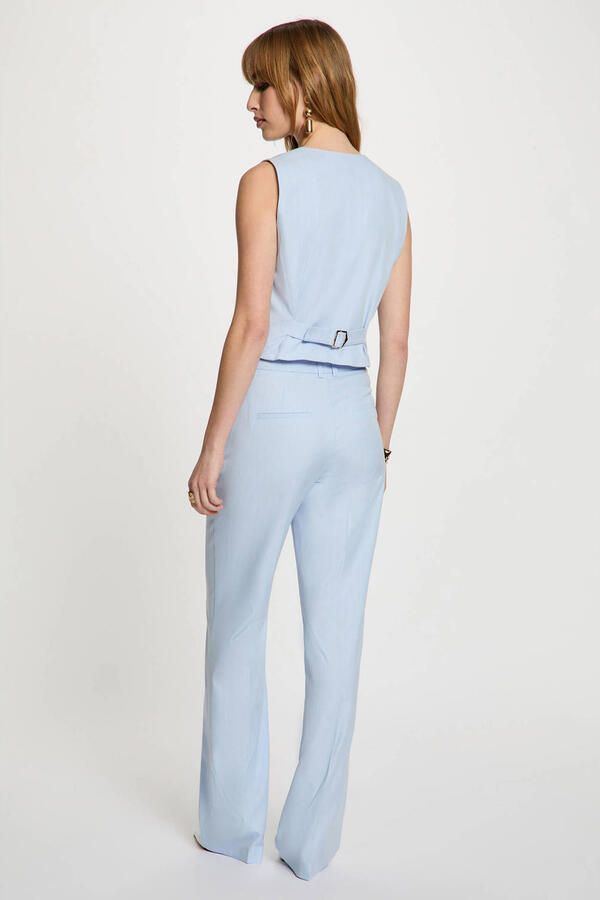 Morgan straight high waist pantalon lichtblauw - Foto 2