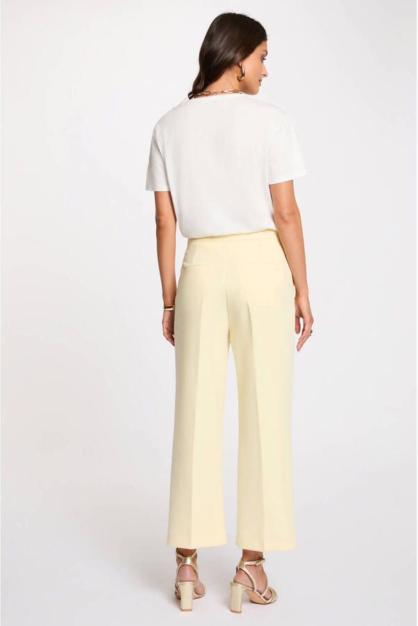 Morgan straight high waist pantalon lichtgeel - Foto 2