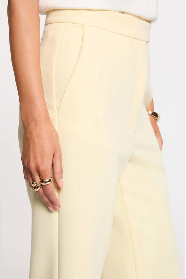Morgan straight high waist pantalon lichtgeel - Foto 3