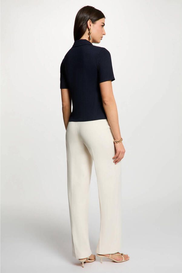 Morgan straight high waist pantalon zand - Foto 3