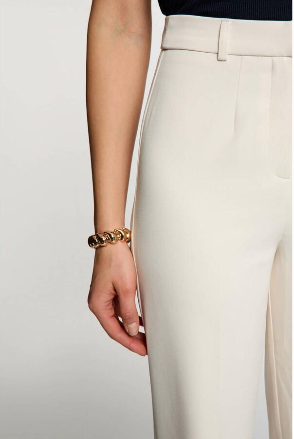Morgan straight high waist pantalon zand - Foto 2