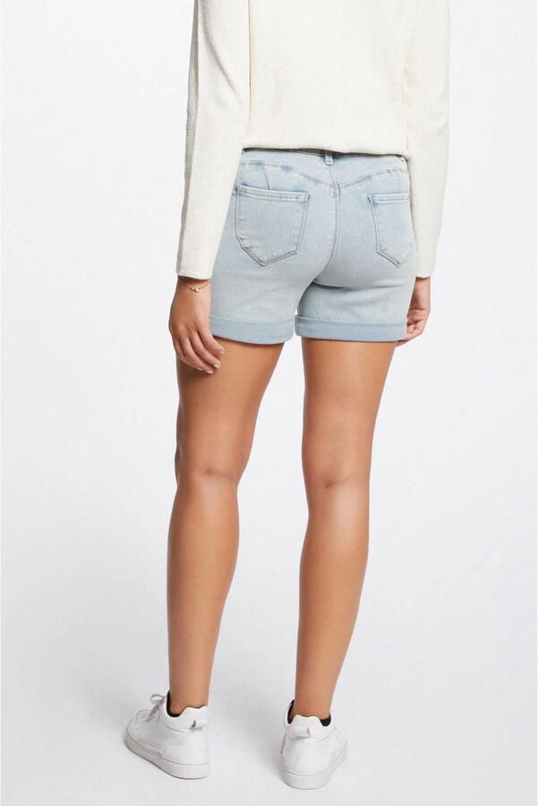 Morgan straight high waist short light blue denim - Foto 2
