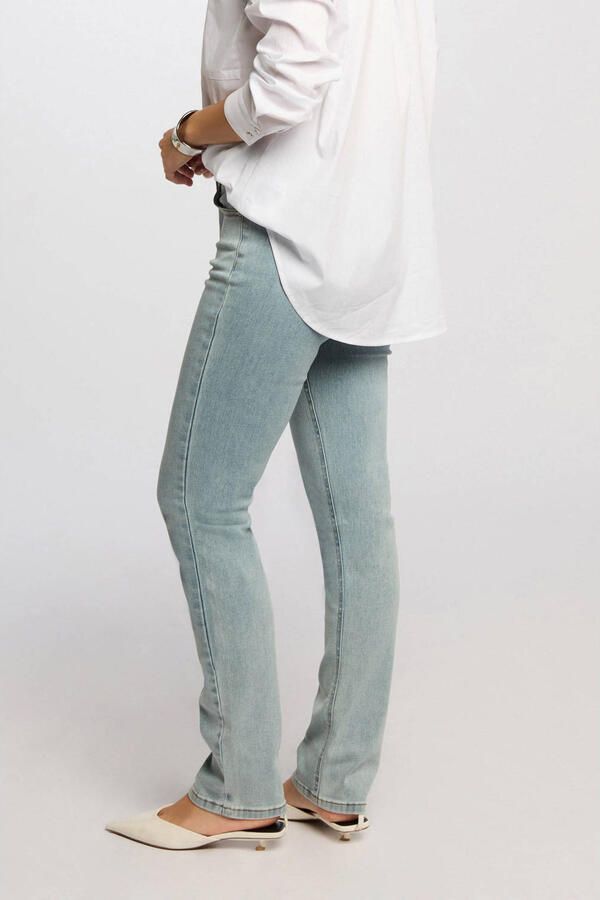 Morgan straight leg jeans light blue denim