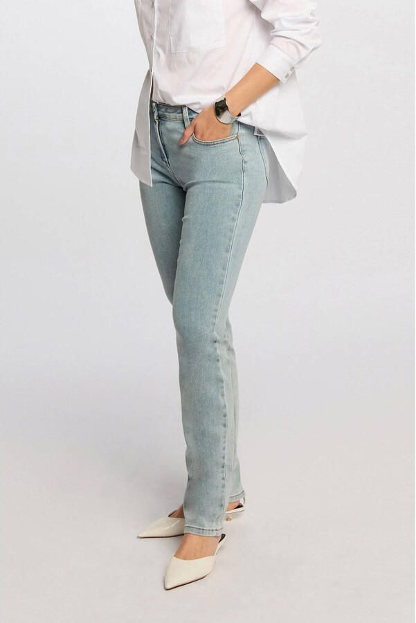 Morgan straight leg jeans light blue denim - Foto 2