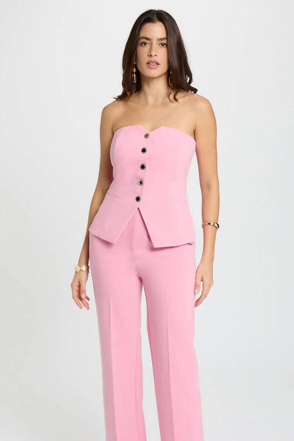 Morgan strapless top roze