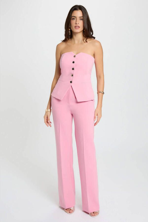 Morgan strapless top roze - Foto 2