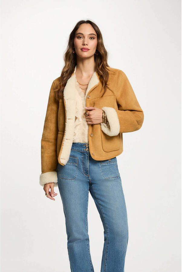 Morgan suede jasje camel