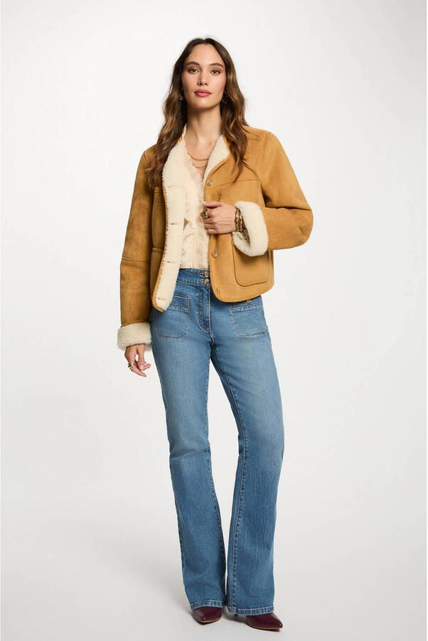 Morgan suede jasje camel - Foto 2