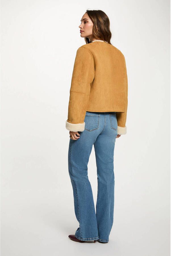 Morgan suede jasje camel - Foto 3