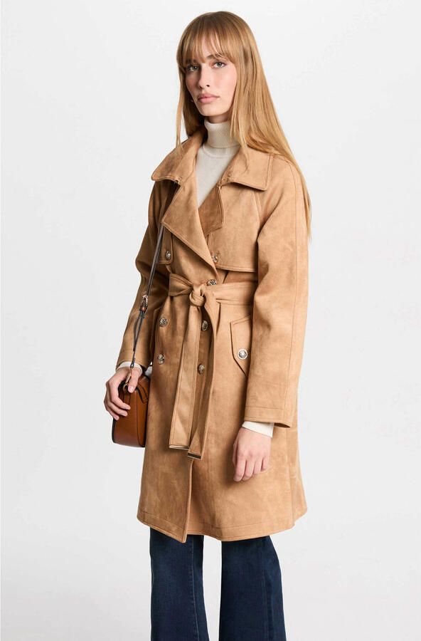 Morgan suede trenchcoat beige - Foto 3
