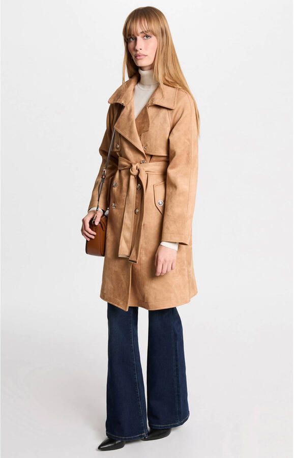 Morgan suede trenchcoat beige - Foto 2