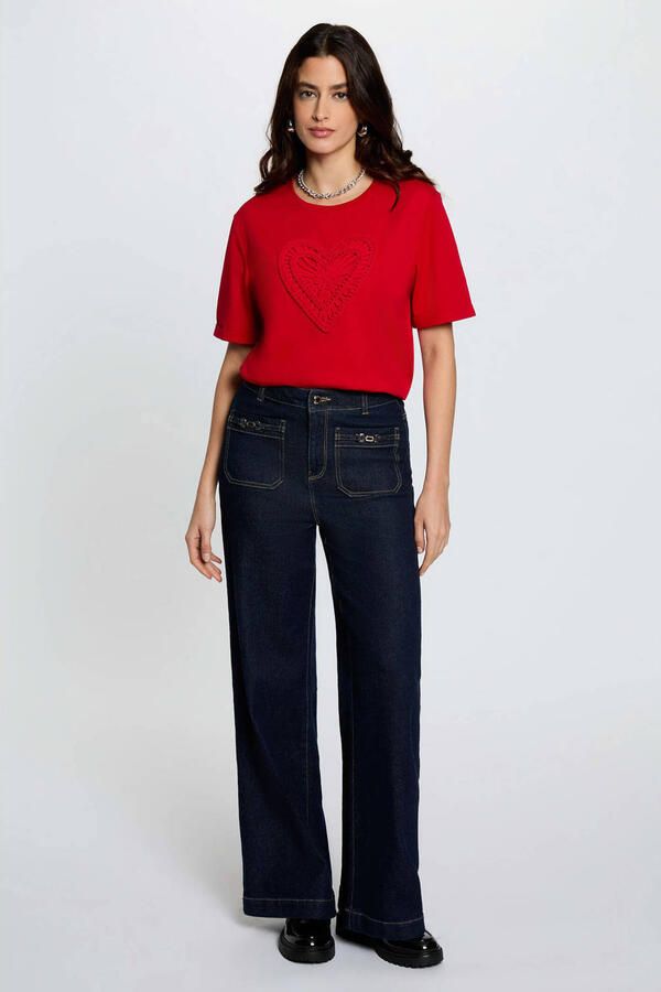 Morgan t-shirt rood - Foto 3