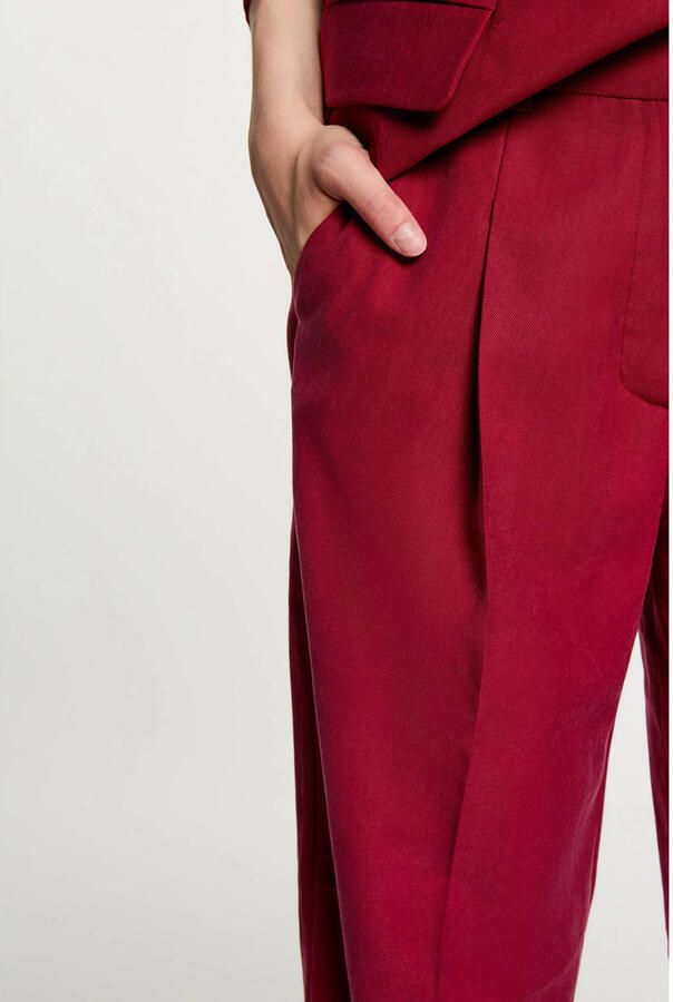 Morgan tapered pantalon rood - Foto 2