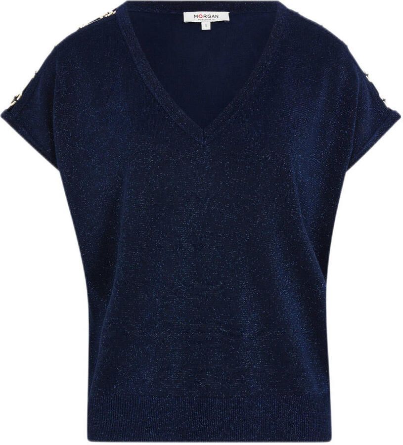 Morgan top blauw met lurex - Foto 2