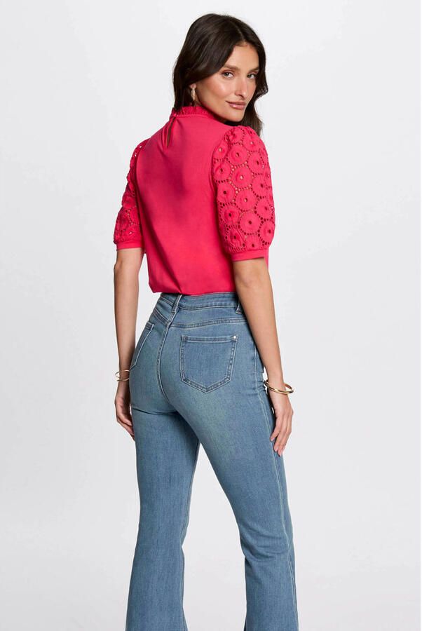 Morgan top broderie fuchsia - Foto 2