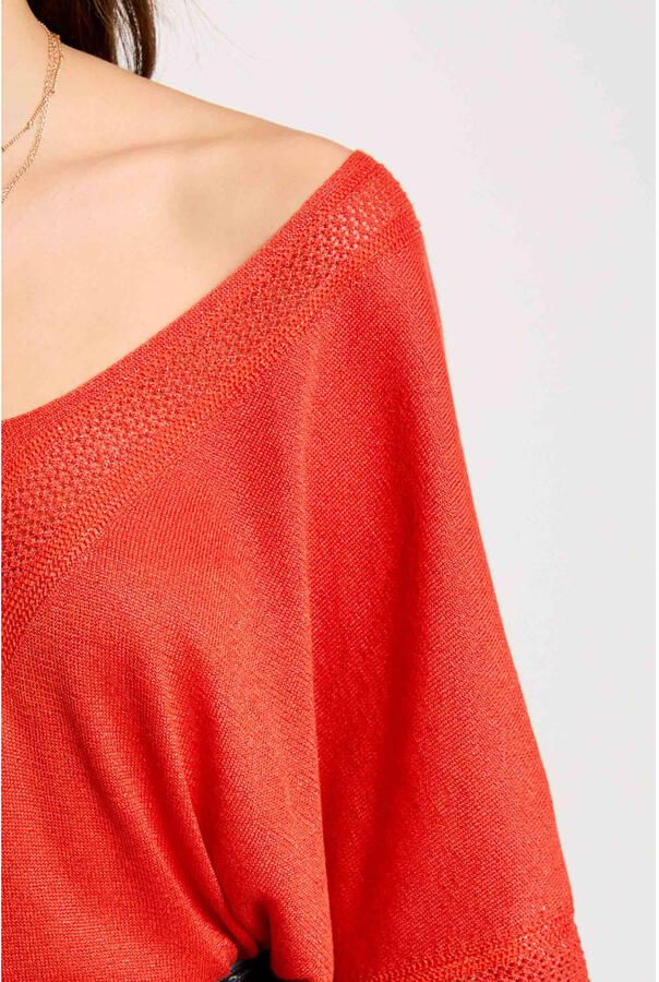 Morgan top donker oranje