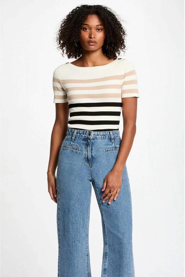 Morgan T-shirt Korte Mouw Rayure