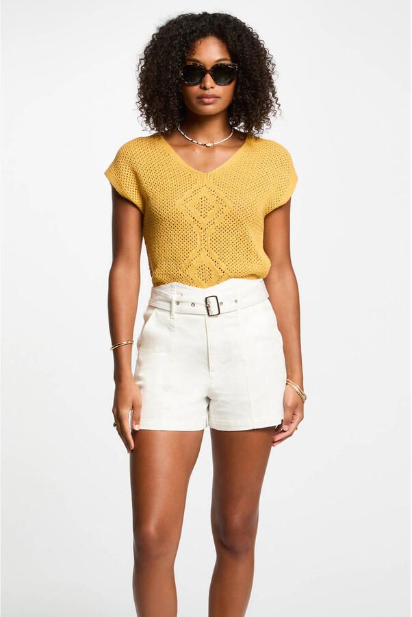 Morgan top geel gebreid - Foto 2