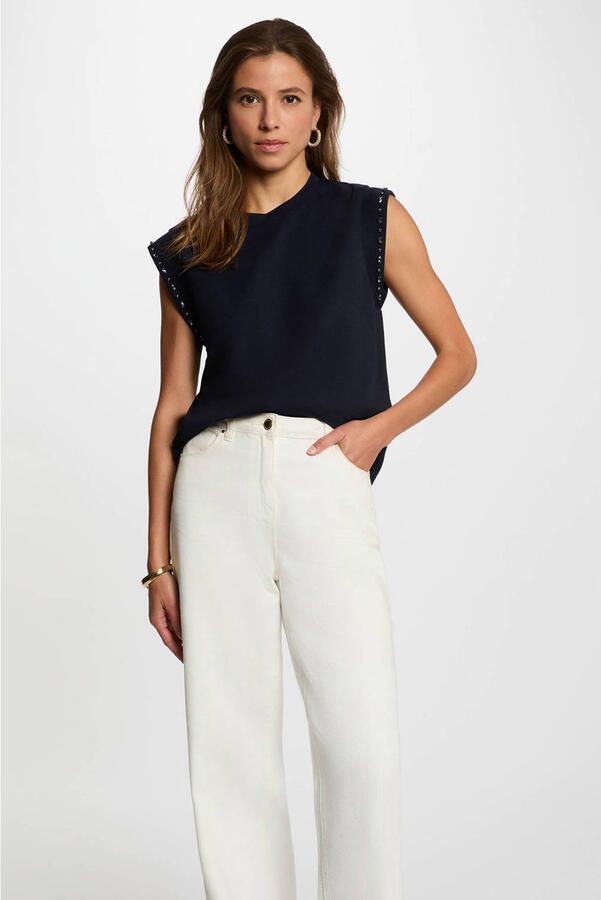 Morgan top marineblauw