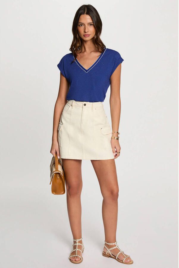 Morgan top met glitter blauw - Foto 2